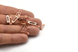 Copper Charm, 50 Raw Copper Rectangle Charms With 1 Hole, Geometric Blanks, Charms (14x4x0.80mm) M02756