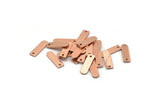 Copper Charm, 50 Raw Copper Rectangle Charms With 1 Hole, Geometric Blanks, Charms (14x4x0.80mm) M02759