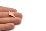 Copper Pole Star Blank, 6 Raw Copper, Copper Blanks, Copper Pole Star Blanks (27x22x0.80mm) M02786