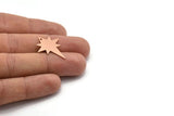 Copper Pole Star Blank, 6 Raw Copper, Copper Blanks, Copper Pole Star Blanks (27x22x0.80mm) M02792