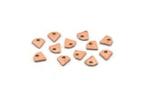 Copper Diamond Charm, 50 Raw Copper Tiny Diamond Shaped Charms With 1 Hole (6x6x0.80mm) M02748