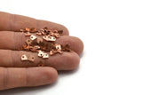 Copper Diamond Charm, 50 Raw Copper Tiny Diamond Shaped Charms With 1 Hole (6x6x0.80mm) M02748