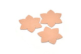 Copper Flower Blank, 4 Raw Copper Flower Blanks, Stamping Blanks (28x25x0.80mm) M02771