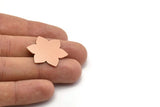 Copper Flower Blank, 4 Raw Copper Flower Blanks, Stamping Blanks (28x25x0.80mm) M02771