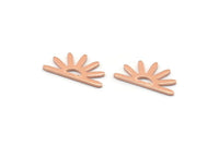 Copper Sun Blank, 24 Raw Copper Sun Blanks, Findings, Connectors (8x15x0.80mm) M02779