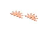 Copper Sun Charm, 24 Raw Copper Sun Charms With 1 Hole (8x15x0.80mm) M02780
