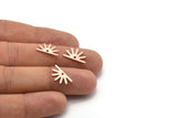 Copper Sun Charm, 24 Raw Copper Sun Charms With 1 Hole (8x15x0.80mm) M02780