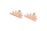 Copper Sun Charm, 24 Raw Copper Sun Charms With 1 Loop (8x15x0.80mm) M02781