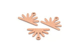 Copper Sun Charm, 24 Raw Copper Sun Charms With 1 Loop (8x15x0.80mm) M02781
