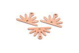 Copper Sun Charm, 24 Raw Copper Sun Charms With 1 Hole And 1 Loop (8x15x0.80mm) M02783