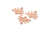 Copper Sun Charm, 24 Raw Copper Sun Charms With 2 Loops (12x15x0.80mm) M02784