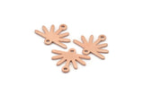 Copper Sun Charm, 24 Raw Copper Sun Charms With 2 Loops (12x15x0.80mm) M02785