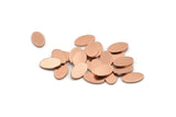 Copper Oval Blank, 50 Raw Copper Oval Blanks, Stamping Blanks (9x6x0.80mm) M02768