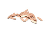 Copper Marquise Blank, 50 Raw Copper Oval Blanks, Stamping Blanks (14x4x0.80mm) M02762