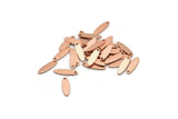 Copper Marquise Charm, 50 Raw Copper Oval Charms With 1 Hole, Findings (14x4x0.80mm) M02764