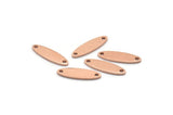Copper Marquise Charm, 50 Raw Copper Oval Charms With 2 Holes, Findings (14x4x0.80mm) M02767