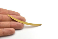 Brass Choker Findings - 12 Raw Brass Collar Findings With 3 Holes (80x7x0.60 Mm) b0041