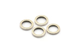 Silver Circle Connectors - 50 Antique Silver Plated Brass Circle Connectors (8x1.2mm) N0437 H0496