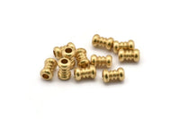 20 Pcs Raw Brass Industrial Findings, Spacer Beads (9.5x5 Mm) L008