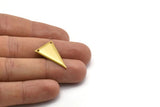 Brass Triangle Charm, 20 Raw Brass Triangle Charms With 2 Holes (16.5x25mm) Brs 3976 A0413