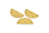 Brass Circle Blank, 50 Raw Brass Semi Circle Blanks (20x10x0.80) A0936