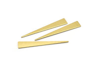 Brass Triangle Blank, 12 Raw Brass Triangle Stamping Blanks, Findings (50x8x0.80mm) M148