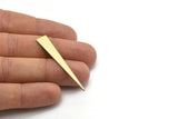 Brass Triangle Blank, 12 Raw Brass Triangle Stamping Blanks, Findings (50x8x0.80mm) M148