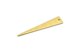 Brass Triangle Charm, 24 Textured Raw Brass Triangle Charms With 1 Hole, Findings (40x8x0.80mm) M147