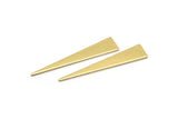 Brass Triangle Blank, 24 Raw Brass Triangle Stamping Blanks, Findings (40x8x0.80mm) M144