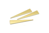 Brass Triangle Blank, 24 Raw Brass Triangle Stamping Blanks, Findings (40x8x0.80mm) M144