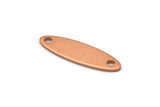 Copper Marquise Blank, 20 Raw Copper Marquise Blanks With 2 Holes (24x7x0.80mm) D0491