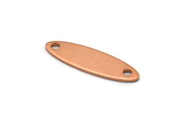Copper Marquise Blank, 20 Raw Copper Marquise Blanks With 2 Holes (24x7x0.80mm) D0491