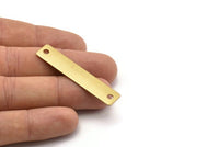 Brass Stamping Connector, 10 Raw Brass Stamping Connector, Blanks (50x10 Mm) B0143