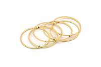 Gold Circle Connectors - 12 Gold Plated Circle Connectors (30x1x1mm) BS 1089 Q0268
