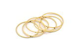 Gold Circle Connectors - 12 Gold Plated Circle Connectors (30x1x1mm) BS 1089 Q0268