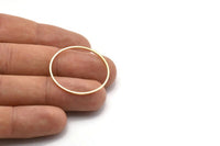 Gold Circle Connectors - 12 Gold Plated Circle Connectors (30x1x1mm) BS 1089 Q0268