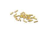 Brass Tube Beads, 500 Raw Brass  Tiny Tube Beads (1.5x6mm) D0160