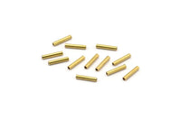 Brass Tube Beads, 500 Raw Brass  Tiny Tube Beads (1.5x8mm) D0091