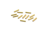 Brass Tube Beads, 500 Raw Brass  Tiny Tube Beads (1.5x8mm) D0091