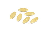 Brass Oval Blank, 100 Raw Brass, Hammered Brass Blanks, Tiny Brass Oval Blanks (12x5x0.80mm) M02807