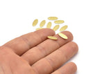 Brass Oval Blank, 100 Raw Brass, Hammered Brass Blanks, Tiny Brass Oval Blanks (12x5x0.80mm) M02807