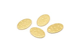 Brass Oval Blank, 24 Hammered Raw Brass Oval Blanks, Stamping Blanks (11x8x0.80mm) M02810
