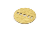 Brass Round Blank, 10 Textured Raw Brass Moon Phases Blanks, Findings, Stamping Tags (18x0.80mm) M02832