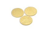 Brass Round Blank, 10 Textured Raw Brass Stamping Blank, Stamping Tags (18x0.80mm) M02847