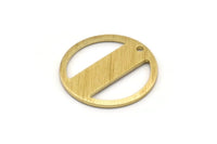 Brass Round Charm, 10 Textured Raw Brass Round Charms With 1 Hole, Blanks (18x0.80mm) M02844