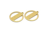 Brass Round Charm, 10 Textured Raw Brass Round Charms With 1 Loop, Blanks (20x18x0.80mm) M02846