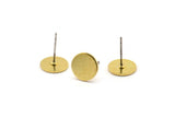 Pirinç Yuvarlak Küpe, 10 Ham Pirinç Yuvarlak Küpe (10x1mm) D861 A2324