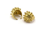 Soldier Ring Settings - 1 Raw Brass Soldier Ring Setting U045