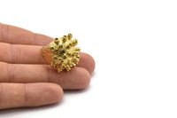 Soldier Ring Settings - 1 Raw Brass Soldier Ring Setting U045