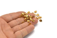 Brass Back Stoppers, 250 Raw Brass Earring Studs Back Stoppers (6mm) A0645